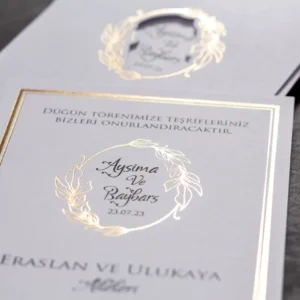 10609 Ekonomik Düğün Davetiyesi Modeli